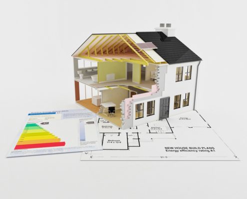 Energy saving certificate for new build home