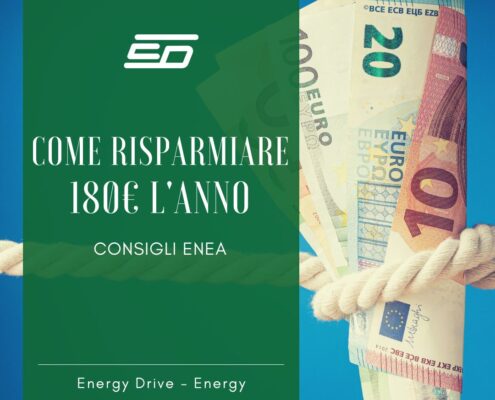 Come risparmiare 180 € l'anno: consigli Enea