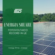 Energia solare: fotovoltaico record in UE